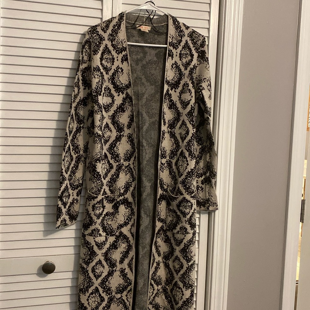 Long, duster style cardigan